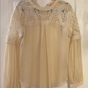 One the land cream blouse